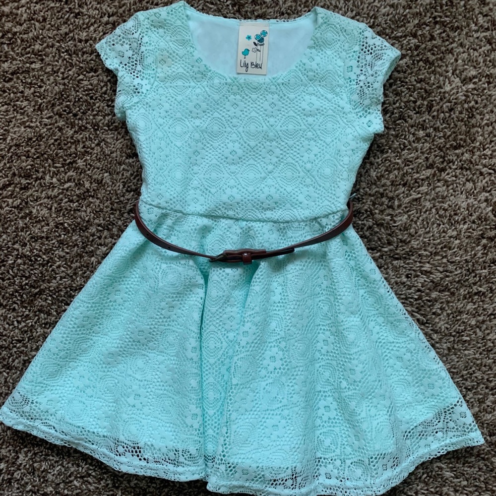 Light teal blue dress